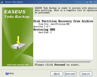 Preview restoring operations