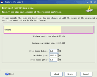 Resize/move the target partition