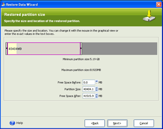 Resize/move the destination partition