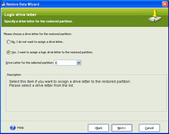 Assign a drive letter
