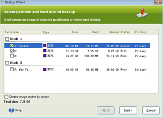 Backup Windows 7 system partition