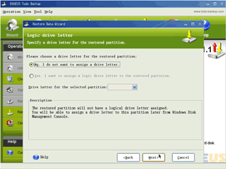 Assign drive letter