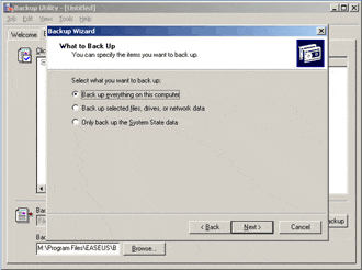 Backup utility built-in Window Sever 2003