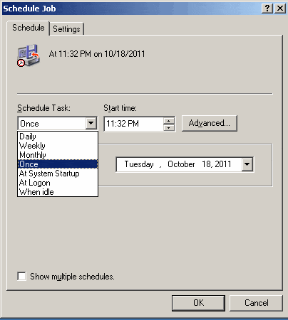 schedule server 2003 backup batch file