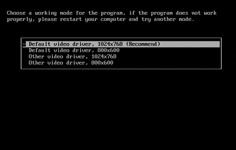 Screen resolution selection