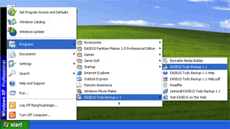 EASEUS Todo Backup Start Menu